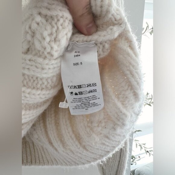 Ganni Cable Knit Alpaca Blend Sweater - Picture 6 of 7